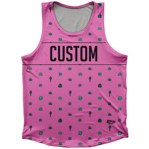 Tequila Pattern Finish Line Custom Athletic Sport Tank Top Made In USA - Hot Pink Tequila Pattern Finish Line Custom Athletic Sport Tank Top Made In USA - Hot Pink