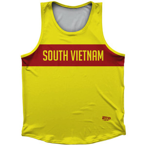 South Vietnam Finish Line Custom Athletic Sport Tank Top Made In USA - Yellow Red South Vietnam Finish Line Custom Athletic Sport Tank Top Made In USA - Yellow Red