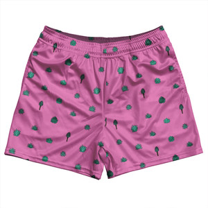 Tequila Pattern Rugby Shorts Made In USA - Hot Pink