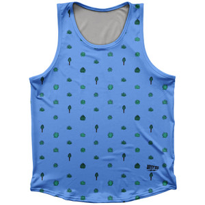 Tequila Pattern Athletic Sport Tank Top Made In USA - Carolina Blue Tequila Pattern Athletic Sport Tank Top Made In USA - Carolina Blue