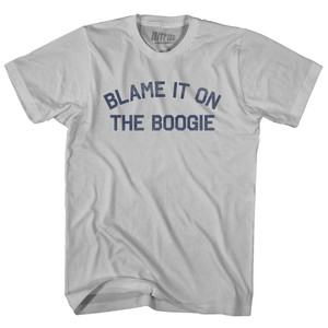 Blame It On The Boogie Adult Cotton T-shirt - Cool Grey