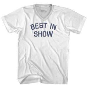 Best In Show Adult Tri-Blend V-neck T-shirt - White