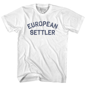 European Settler Adult Cotton T-shirt - White