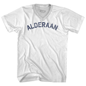 Alderaan Adult Tri-Blend V-neck T-shirt - White