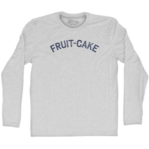 Fruit-cake Adult Cotton Long Sleeve T-shirt - Grey Heather