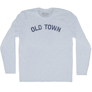 Old Town Adult Tri-Blend Long Sleeve T-shirt - Athletic White