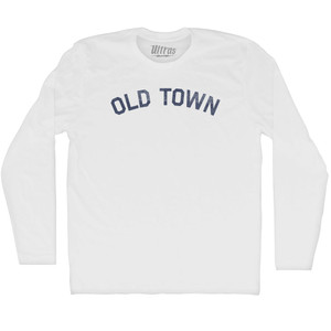 Old Town Adult Cotton Long Sleeve T-shirt - White