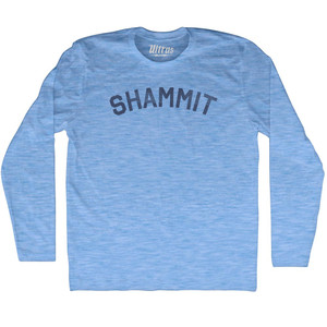 Shammit Adult Tri-Blend Long Sleeve T-shirt - Athletic Blue