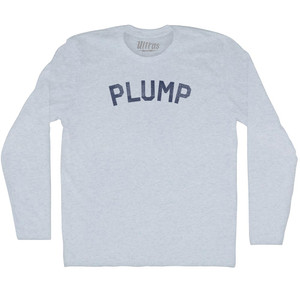 Plump Adult Tri-Blend Long Sleeve T-Shirt - Athletic White