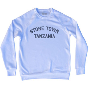 Stone Town Tanzania Adult Tri-Blend Sweatshirt - White