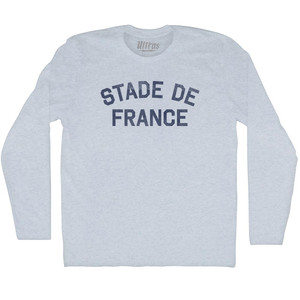 Stade De France Adult Tri-Blend Long Sleeve T-Shirt - Athletic White