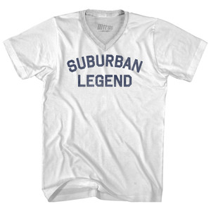 Suburban Legend Adult Tri-Blend V-Neck T-Shirt - White