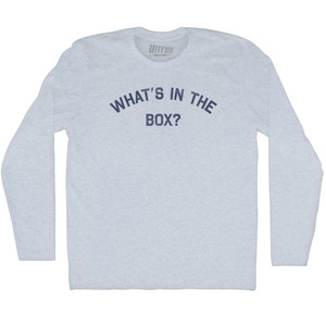 What'S In The Box Adult Tri-Blend Long Sleeve T-Shirt - Athletic White