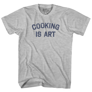 Cooking Is Art Adult Cotton T-shirt - Grey Heather