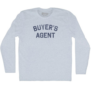Buyer's Agent Adult Tri-Blend Long Sleeve T-shirt - Athletic White Buyer's Agent Adult Tri-Blend Long Sleeve T-shirt - Athletic White