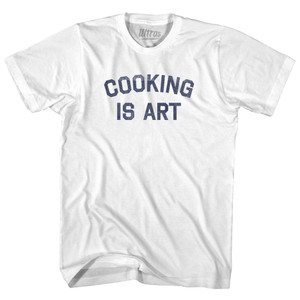 Cooking Is Art Youth Cotton T-shirt - White
