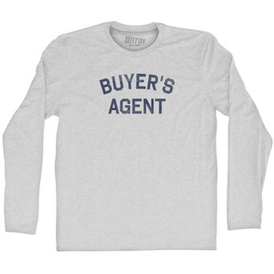 Buyer's Agent Adult Cotton Long Sleeve T-shirt - Grey Heather