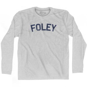 FOLEY Adult Cotton Long Sleeve T-shirt - Grey Heather