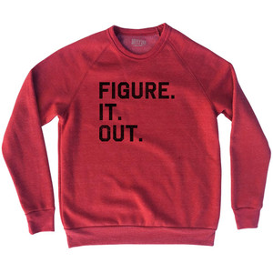 Figure. It. Out Adult Tri-Blend Sweatshirt - Red Heather