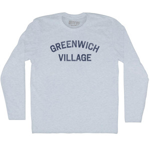Greenwich Village Adult Tri-Blend Long Sleeve T-shirt - Athletic White Greenwich Village Adult Tri-Blend Long Sleeve T-shirt - Athletic White