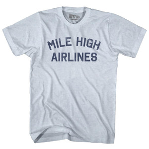 Mile High Airlines Adult Tri-Blend T-shirt - Athletic White