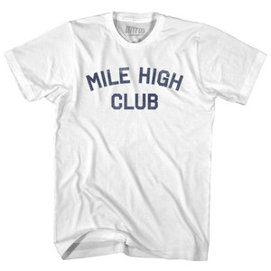 Mile High Club Adult Cotton T-shirt - White