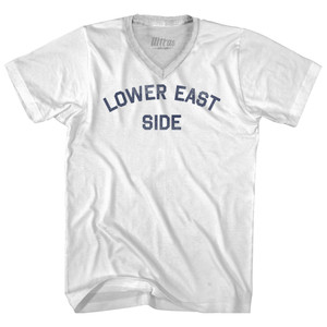 Lower East Side Adult Tri-Blend V-neck T-shirt - White