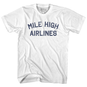 Mile High Airlines Adult Cotton T-shirt - White