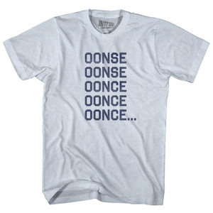Oonse Oonse Oonce Oonce Oonce Adult Tri-Blend T-shirt - Athletic White