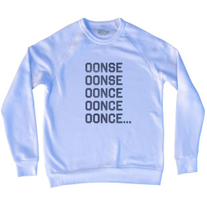Oonse Oonse Oonce Oonce Oonce Adult Tri-Blend Sweatshirt - White