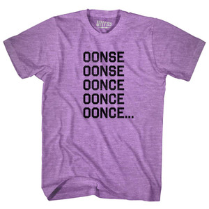 Oonse Oonse Oonce Oonce Oonce Adult Tri-Blend T-shirt - Athletic Purple