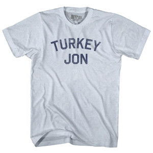 Turkey Jon Adult Tri-Blend T-shirt - Athletic White
