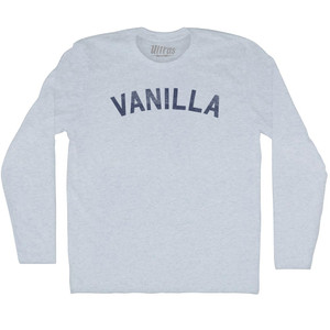 Vanilla Adult Tri-Blend Long Sleeve T-shirt - Athletic White