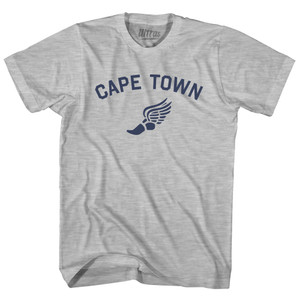 Cape Town Running Track Winged Foot Youth Cotton T-shirt - Grey Heather Cape Town Running Track Winged Foot Youth Cotton T-shirt - Grey Heather