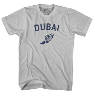 Dubai Running Track Winged Foot Adult Cotton T-shirt - Cool Grey
