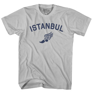 Istanbul Running Track Winged Foot Adult Cotton T-shirt - Cool Grey