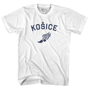 Kosice Running Track Winged Foot Womens Cotton Junior Cut T-Shirt - White Kosice Running Track Winged Foot Womens Cotton Junior Cut T-Shirt - White