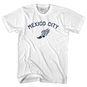 Mexico City Running Track Winged Foot Womens Cotton Junior Cut T-Shirt - White Mexico City Running Track Winged Foot Womens Cotton Junior Cut T-Shirt - White