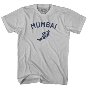 Mumbai Running Track Winged Foot Adult Cotton T-shirt - Cool Grey