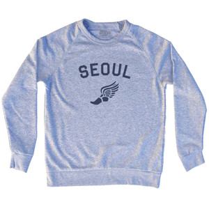 Seoul Running Track Winged Foot Adult Tri-Blend Sweatshirt - Grey Heather Seoul Running Track Winged Foot Adult Tri-Blend Sweatshirt - Grey Heather