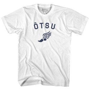 Otsu Running Track Winged Foot Womens Cotton Junior Cut T-Shirt - White Otsu Running Track Winged Foot Womens Cotton Junior Cut T-Shirt - White