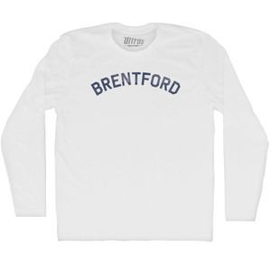 Brentford Adult Cotton Long Sleeve T-shirt - White