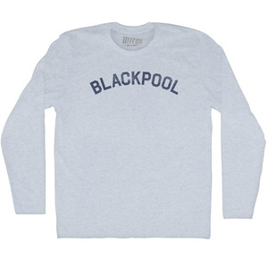 Blackpool Adult Tri-Blend Long Sleeve T-shirt - Athletic White