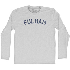 Fulham Adult Cotton Long Sleeve T-shirt - Grey Heather