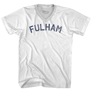 Fulham Adult Tri-Blend V-neck T-shirt - White