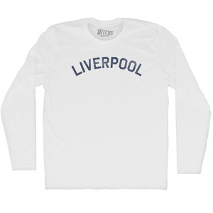 Liverpool Adult Cotton Long Sleeve T-shirt - White