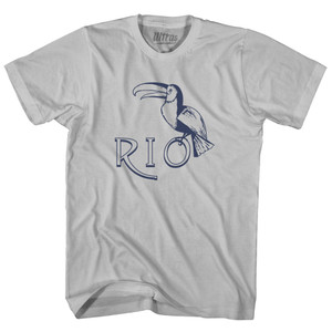 Rio Toucan Travel Adult Cotton T-Shirt - Cool Grey