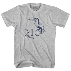 Rio Toucan Travel Womens Cotton Junior Cut T-Shirt - Grey Heather