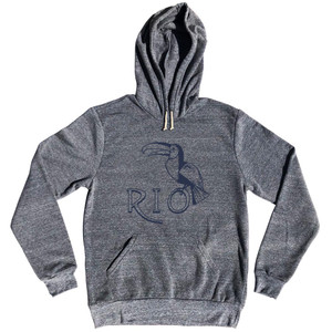 Rio Toucan Travel Tri-Blend Hoodie - Athletic Grey