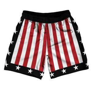 Black, Red and White Champ Athletic Running Fitness Exercise Shorts 7" Inseam Shorts Made In USA Black, Red and White Champ Athletic Running Fitness Exercise Shorts 7" Inseam Shorts Made In USA